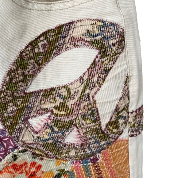 Free People Sunnies Patched Boyfriend Jeans Size 27 - Picture 7 of 10